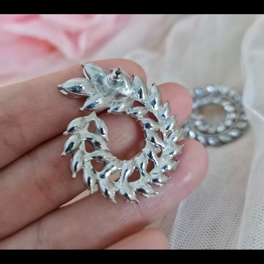 Rhinestone Statement Earrings - image 3